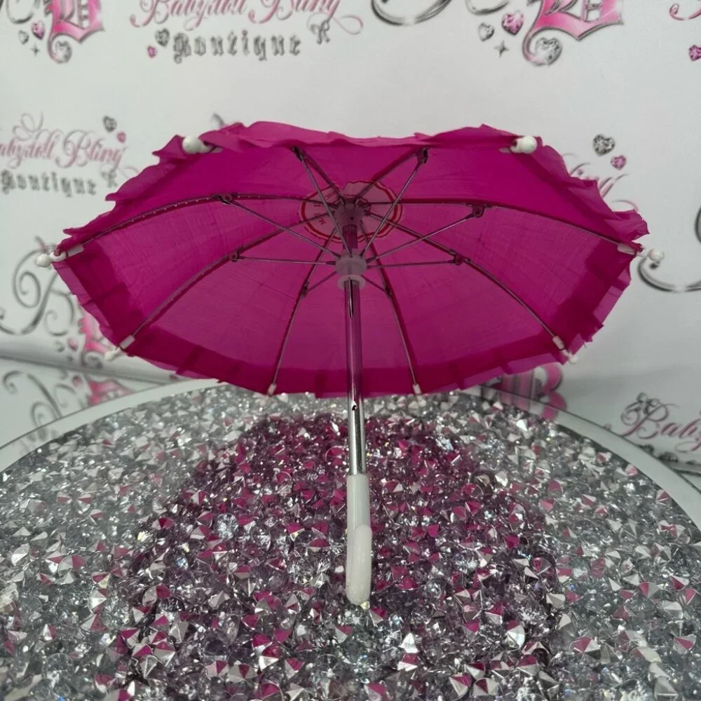 Mini phone umbrella sun outdoor no glare screen Pink Miniature Umbrella